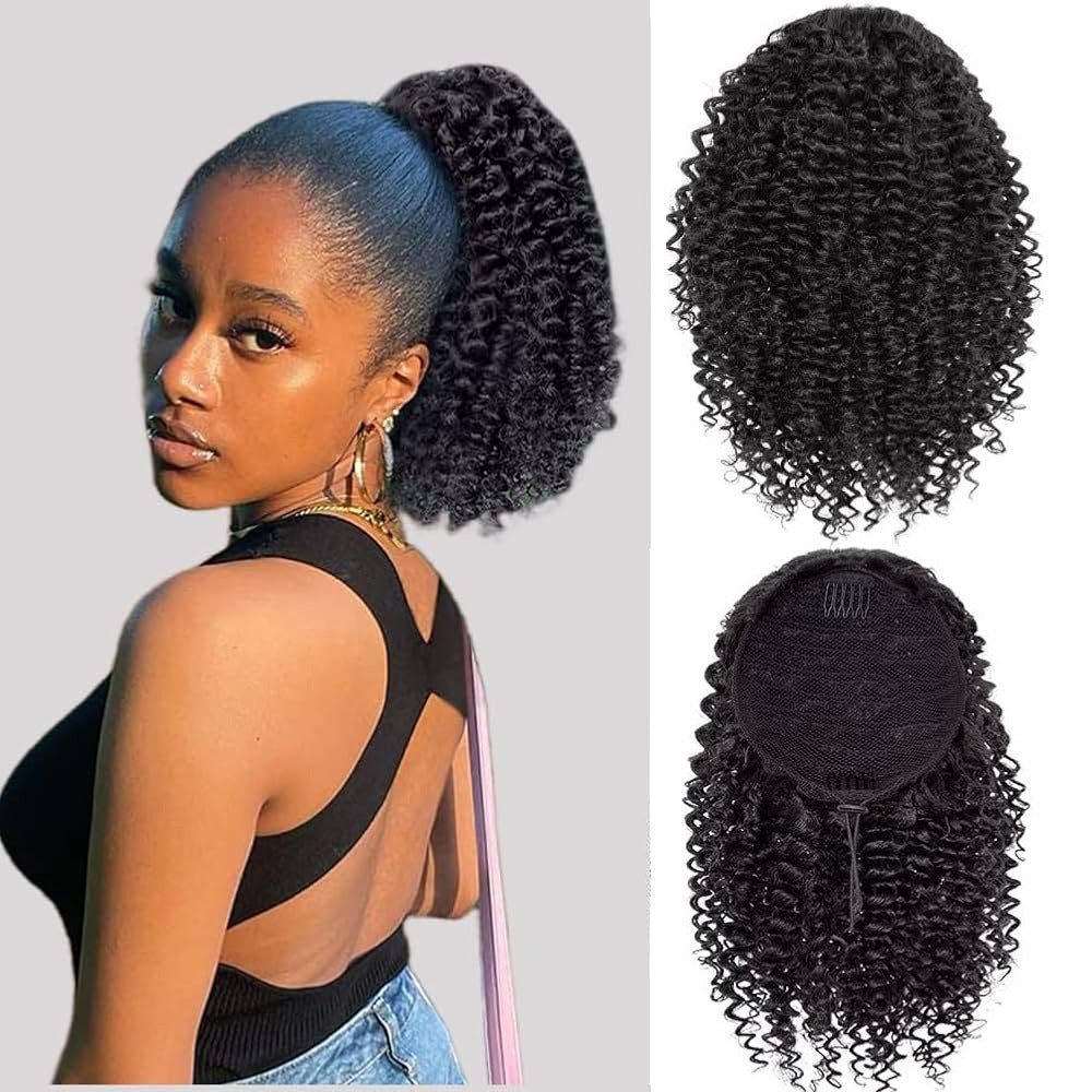 Drawstring Hair Bundle With African Black Hair Extensions
